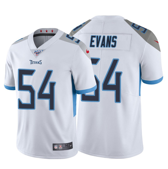 Men's White Tennessee Titans #54 Rashaan Evans 100th Vapor Untouchable Stitched Jersey